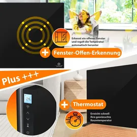 KESSER KESSER® Infrarotheizung Aluminiumheizung Energiesparend 2in1 Standgerät & Wandmontage Elektroheizung mit Erkennung Offener Fenster + Fernbedienung & App-Steuerung Thermostat Infrarot Heizpaneel