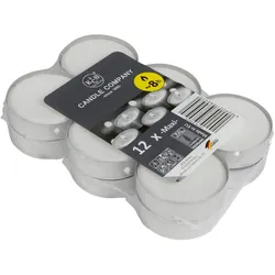 Maxi-Teelichter 12er-Set 8 Std. Brenndauer XL Jumbo Teelichte Kerzen Dekolicht