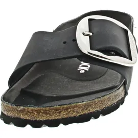 Birkenstock Madrid Big Buckle Nubukleder geölt schmal schwarz 38