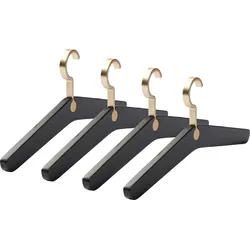 Trapeze Kleiderbügel schwarze Eiche 4 St.