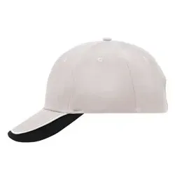Kontrast Sandwichcap MB049, hellgrau/weiß/schwarz, Einheitsgröße - weiß/schwarz