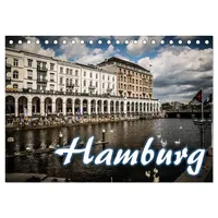Calvendo Hamburg (Tischkalender 2026 DIN A5 quer), CALVENDO Monatskalender