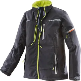 Terrax Workwear Herren Arbeitsjacke Softshelljacke - Zweifarbige Berufsjacke mit vielen Taschen in Schwarz-Limette Größe 3XL - 3XL