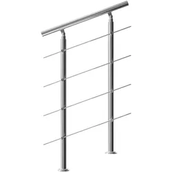 Treppengeländer Edelstahl 80cm 4 Streben