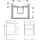 Geberit Waschtischunterschrank 2 Schubladen 54,6 x 60,6 x 44,6 cm Sandgrau