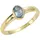 VIVANCE Fingerring VIVANCE "333/- Gelbgold mit Blautopas (beh.)" Gr. 16,5, gelb, Fingerringe, Damen, 052 (16,6), Gold, Fingerring
