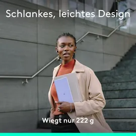 Logitech Keys-To-Go 2, mobile Bluetooth-Tastatur für Tablets mit integriertem Schutzcover, schlanke, kabellose Tastatur für Windows, Android, Linux, iPad, iPhone, Mac, Apple TV, DEU QWERTZ - Lila