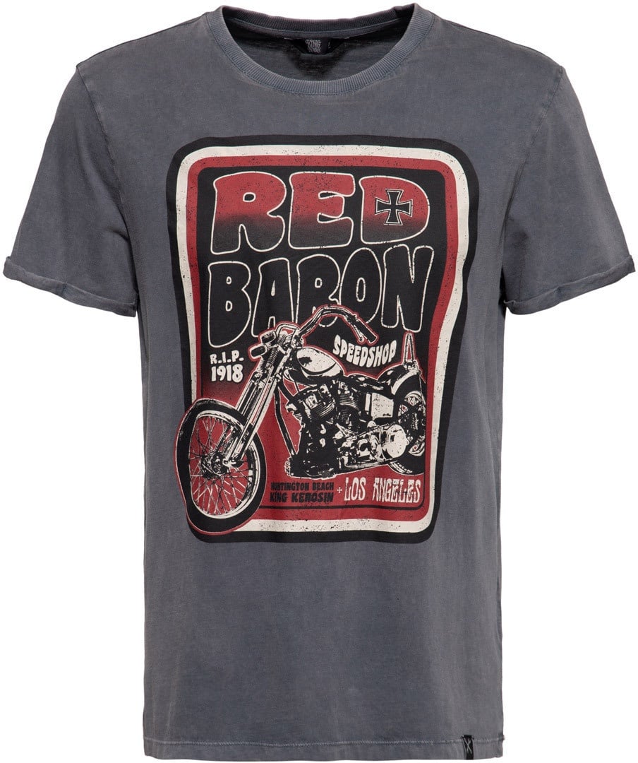 King Kerosin Red Baron T-shirt, grijs, S Voorman