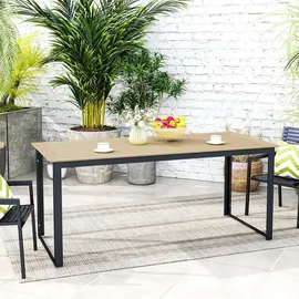 Outsunny Gartentisch 175 x 78 x 75 cm Schwarz/Gelb