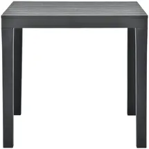 vidaXL Gartentisch Anthrazit 78x78x72 cm Kunststoff