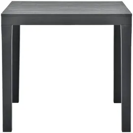 vidaXL Gartentisch Anthrazit 78x78x72 cm Kunststoff