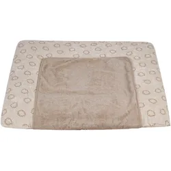 Wickelauflagenbezug STERNTALER "Bauernhof", beige (sand), B:90cm L:80cm, Baumwolle, Polyester, Wickelauflagenbezüge