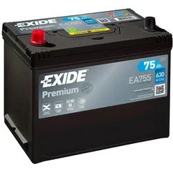 Exide EA755 Premium Carbon Boost 12V 75Ah 630A Autobatterie