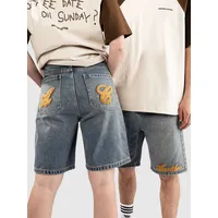 Another cotton lab Logo Jorts blue S