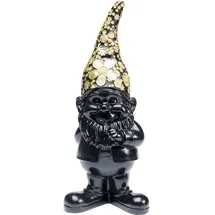 Kare Deko Figur Zwerg Standing Schwarz Gold, 46cm