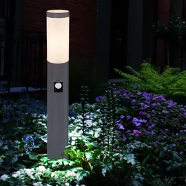 V-Tac Außen Steh Lampe Edelstahl mit Bewegungsmelder IP44 anthrazit