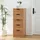 [en.casa] Varkaus 108 x 40 x 40 cm Eichenoptik / Braun