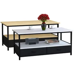 VCM Holz Sofatisch Couchtisch Wohnzimmertisch Beistelltisch Ablage Flonila