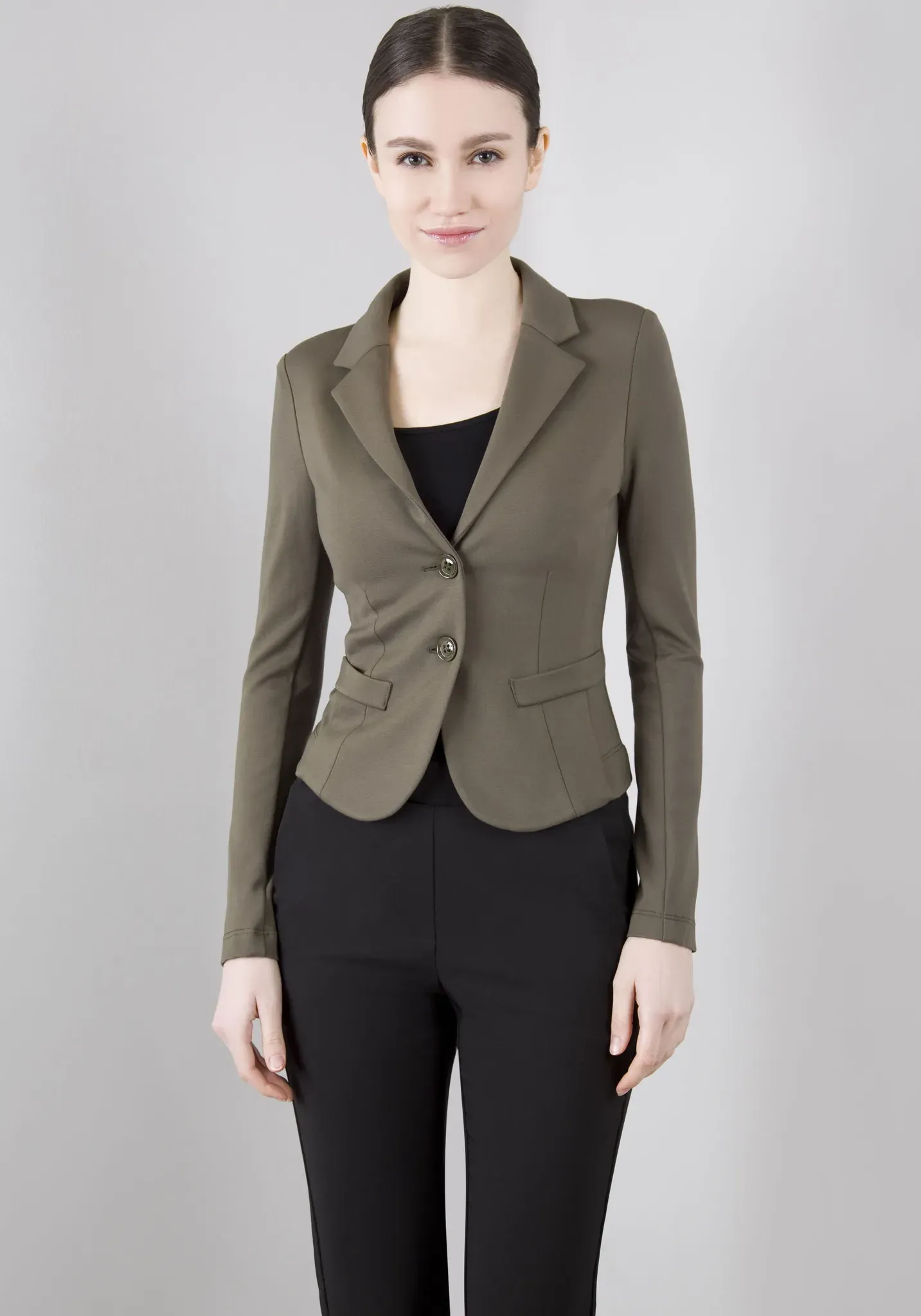 Kurzblazer IMPERIAL Gr. L (40), grün (militare) Damen Blazer mit Stretch