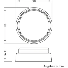 ledscom.de GX53 Lampen-Fassung INEL 1 rund chrom matt