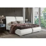 99rooms Lourdes Polsterbett Kunstleder SOFT Weiß 180x200 cm mit Bettkasten