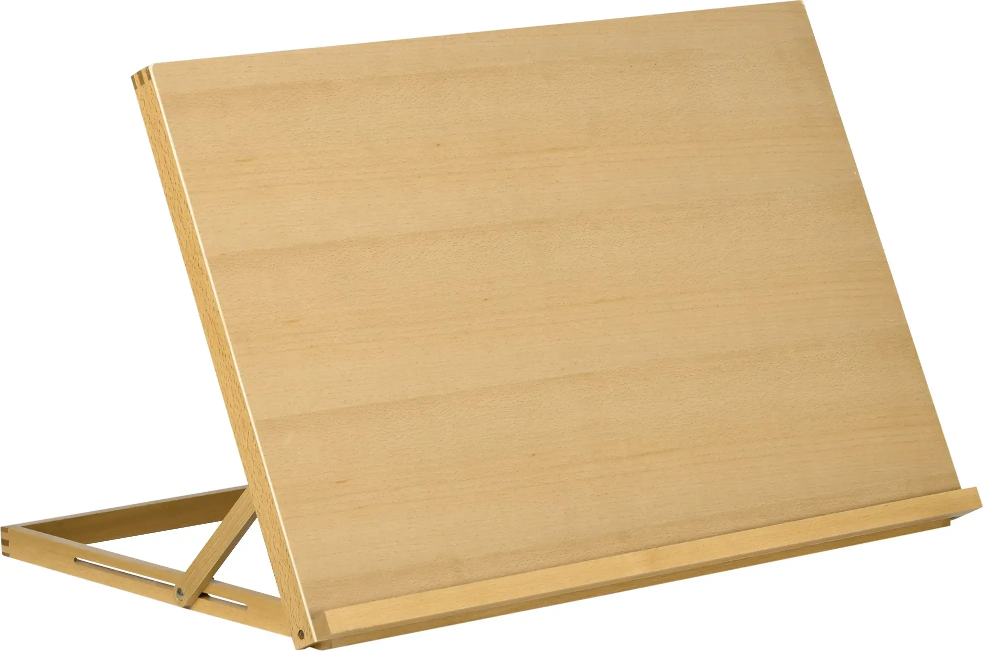 Vinsetto Tischstaffelei Klappbar 75,8 x 51 cm Verstellbar Sitzstaffelei aus Buchenholz als Zeichenbrett & Präsentationsständer   Aosom