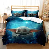 Ste-X Universe Star Wars Bettbezug-Set, Rot, Blau, Inklusive 2 Kissenbezügen (220x240cm,SW 06)