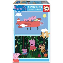 Educa Euca Puzzle 2x16 Peppa Pig (Holz) G3
