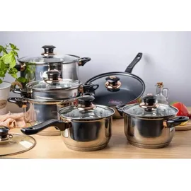 Kinghoff Topf-Set 12-tlg. Kochtöpfe + Teflon Pfanne