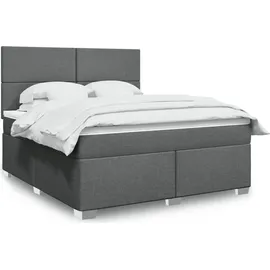 vidaXL Boxspringbett 180 x 200 cm Dunkelgrau