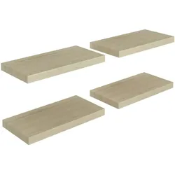 vidaXL Schwebende Wandregale 4 Stk. Eichefarben 50x23x3,8cm MDF