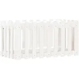 vidaXL Hochbeet Lattenzaun-Design 100 x 50 x 50 cm Weiß