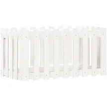 vidaXL Hochbeet Lattenzaun-Design 100 x 50 x 50 cm Weiß