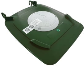 Biologic Clip-Filterdeckel für Mülltonne, Bio-Deckel gegen Maden und Gestank aus der Bio- bzw. Speiserestetonne, für 240 Liter Tonne