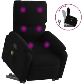 vidaXL Massagesessel mit Aufstehhilfe Polyester 99 x 99 x 99 cm Schwarz