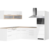 Kochstation Küche »KS-Wien«, Stellbreite 220 x 250 cm, wahlweise mit E-Geräten, weiß
