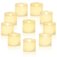 CNMTCCO LED Teelichter, 24 LEDs Teelichter Kerzen mit Batterie, Flackernd Flamme LED Teelichter Kerzen, Elektrische LED Flammenlos Votivkerzen für Halloween Weihnachten (Warmweiß, 4x3.5cm)