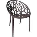 Trisens Bistrostuhl 59 x 60 x 80 cm braun