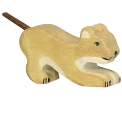 HOLZTIGER Löwe, klein spielend