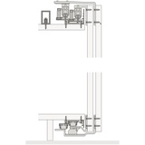 HAWA Combino 65 H FS Beschlägegarnitur 1400 x 2600, 2 türig obenlaufend