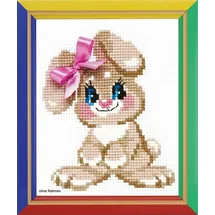 Riolis Happy Bee Kreuzstich-Stickset "Hasenbaby", Zählmuster