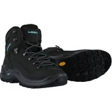 Lowa Wanderschuhe Renegade Mid GTX (All-Terrain, Nubukleder, wasserdicht) asphaltgrau/türkis Damen