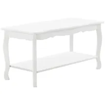 [en.casa] Couchtisch Pearl 88x40x42 cm Shabby Shic Stil Weiß