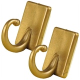 BestLivings Raffhaken 2er Pack in Gold, Selbstklebehaken, Wandhalter selbstklebend, Klebehaken