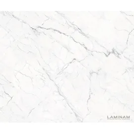 DeLife Esstisch Edge 300x100 Keramik Laminam® Statuarietto Weiß Edelstahl Schmal,