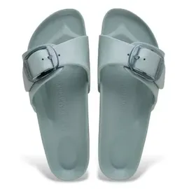 Birkenstock für Damen. 1031422 Sandalen Madrid Big Buckle EVA (Schmale Passform) türkis (36), Kunststoff, Wohnung, Schnalle, Lässig, Grün