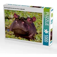 Calvendo Puzzle Das Flusspferd hat Sich eine Krone aufgesetzt.