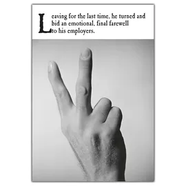 EMOTIONAL RESCUE On The Ceiling, Sorry you're Leaving Card, Sorry to see you Go, Good bye & Good Luck