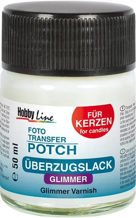 Foto Tranfer Potch Überlack Glimmer