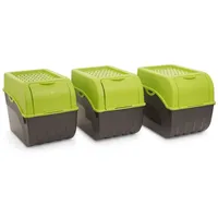 Novaliv 3x Groß 9l grün Kartoffel Kartoffelbox Kartoffelkiste Kartoffellager